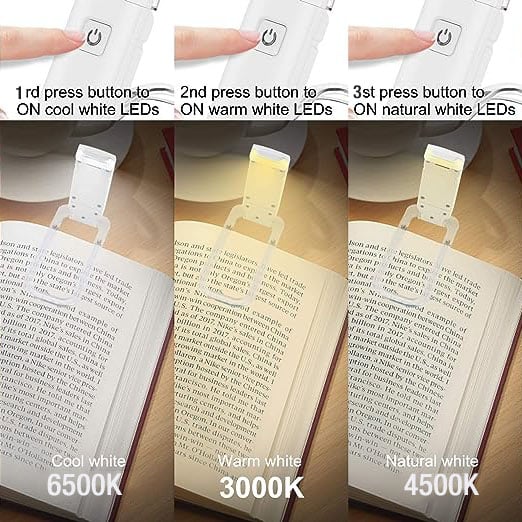 USB Rechargeable Book LED Light with Clip for Reading in Bed-BUY 3 GET 15% OFF