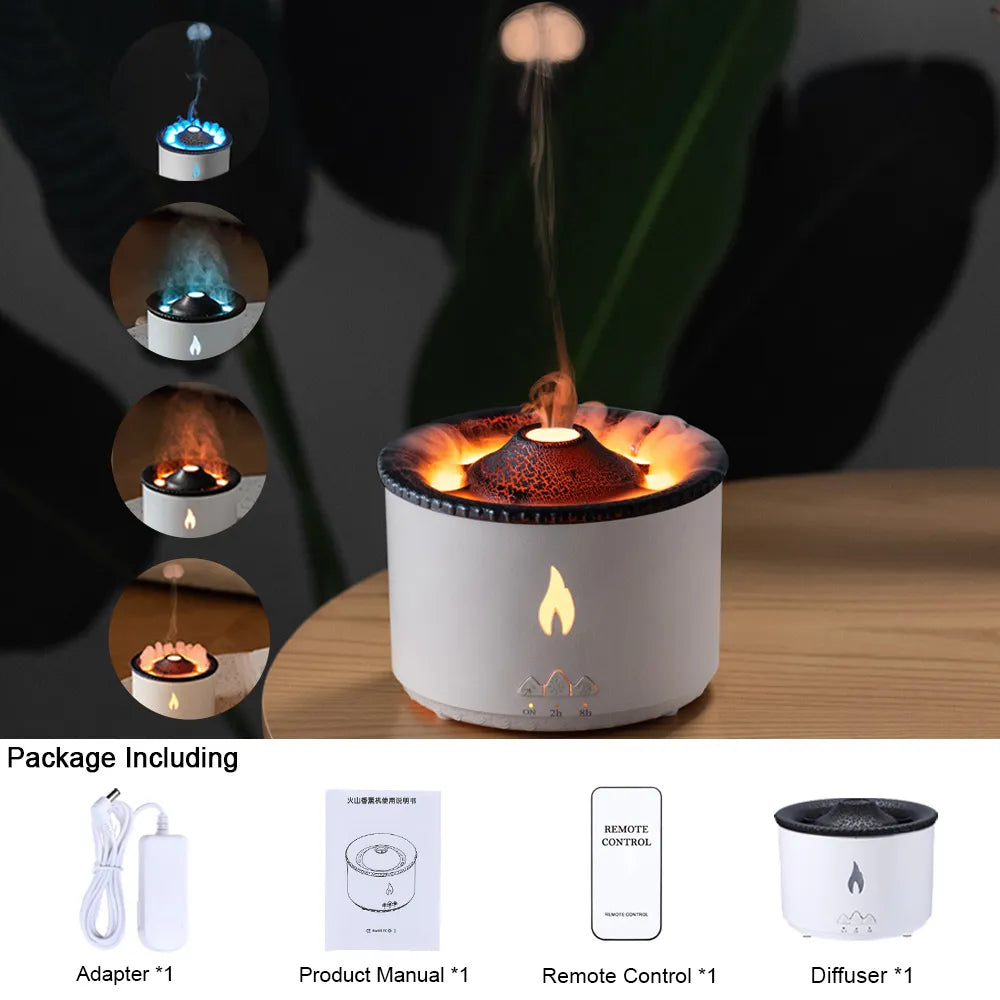 Volcano Fire Flame Air Humidifier Aroma Diffuser