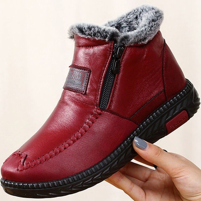 Women's Waterproof Non-slip Cotton Leather Boots ( HOT SALE !!!-60% OFF For a Limited Time )