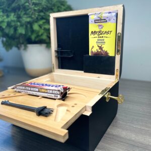 Wood Storage Set With Tray Bamboo Stash Box