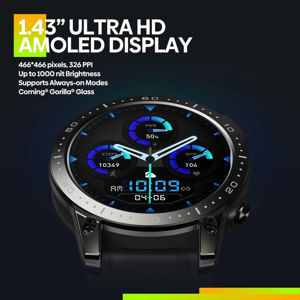 Zeblaze Ares 3 Pro Smart Watch Ultra HD AMOLED Display