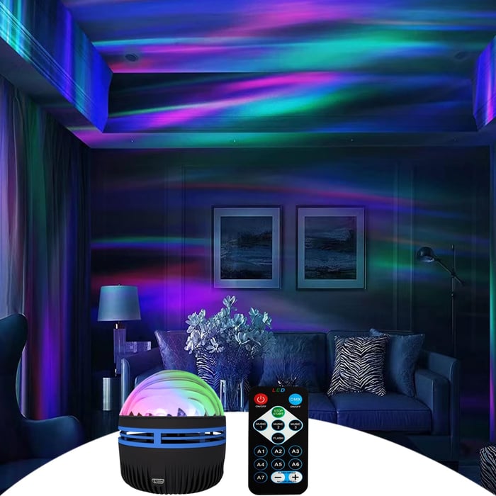 Convictionm 2 in 1 Northern Lights and Ocean Wave Projector with 14 Light Effects for Bedroom, Game Rooms, Home Theater, Birthday, Party