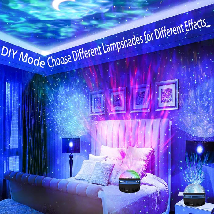 Convictionm 2 in 1 Northern Lights and Ocean Wave Projector with 14 Light Effects for Bedroom, Game Rooms, Home Theater, Birthday, Party