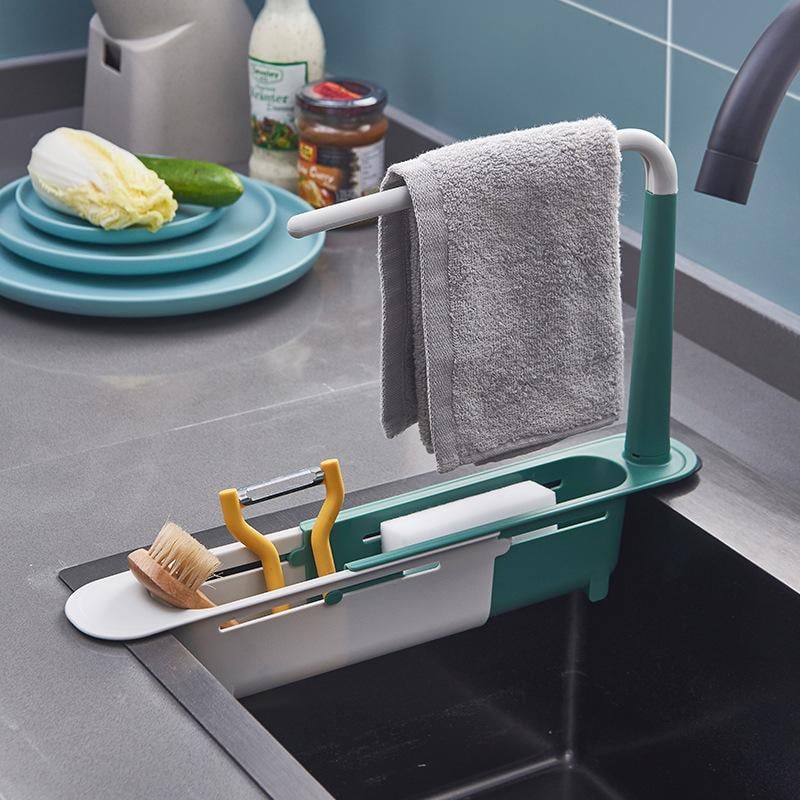 (2023-Christmas Hot Sale) - Updated Telescopic Sink Storage Rack