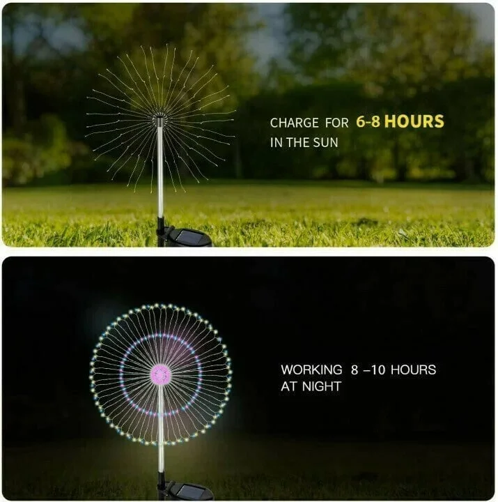 2023 Christmas Hot Sale 80% OFF - Waterproof Solar Garden Fireworks Lamp