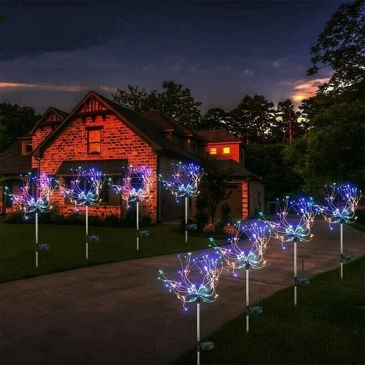 2023 Christmas Hot Sale 80% OFF – Waterproof Solar Garden Fireworks Lamp