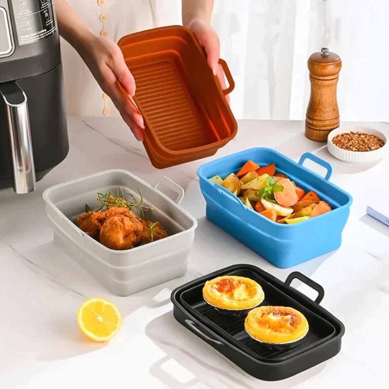 (2023-Christmas Hot Sale) Foldable Air Fryer Silicone Baking Tray