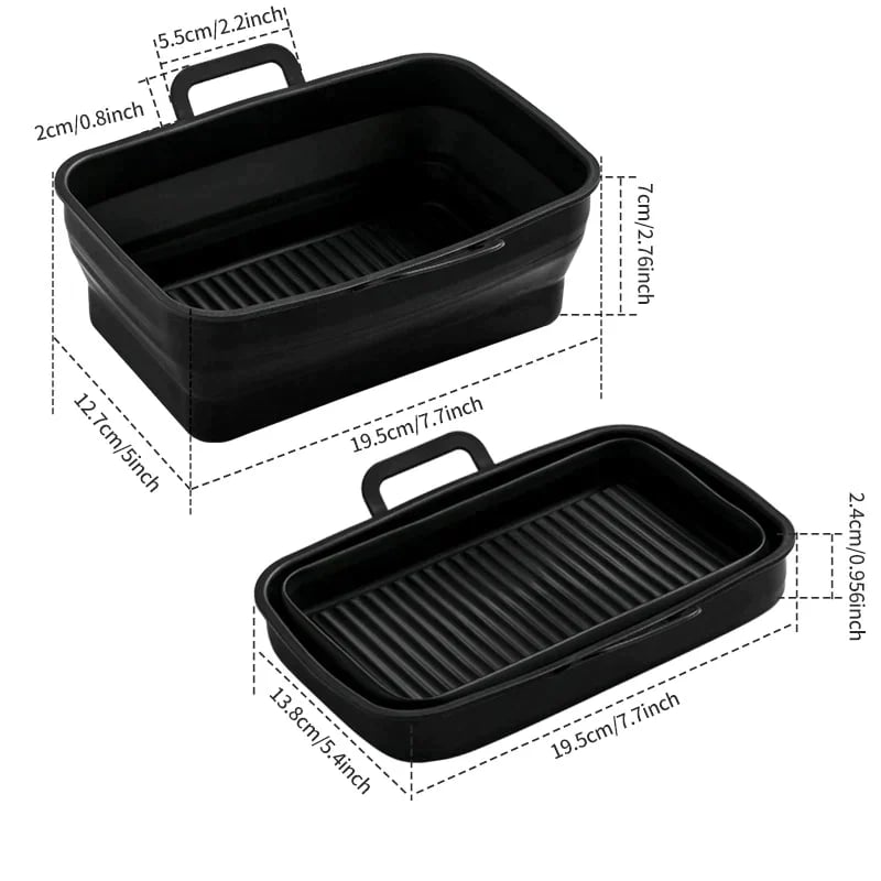 (2023-Christmas Hot Sale) Foldable Air Fryer Silicone Baking Tray