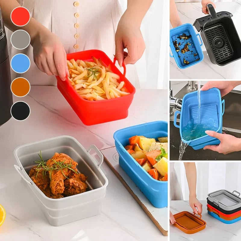 (2023-Christmas Hot Sale) Foldable Air Fryer Silicone Baking Tray