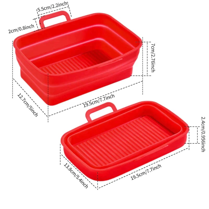 (2023-Christmas Hot Sale) Foldable Air Fryer Silicone Baking Tray