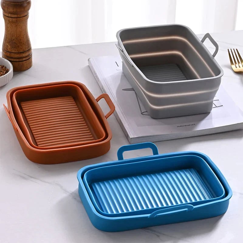 (2023-Christmas Hot Sale) Foldable Air Fryer Silicone Baking Tray