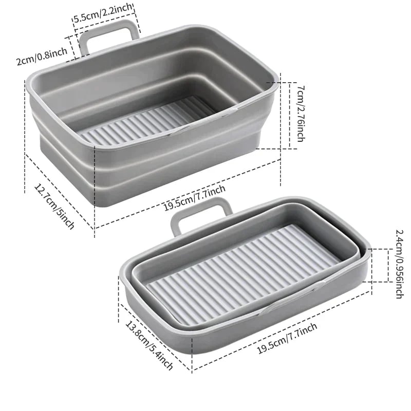 (2023-Christmas Hot Sale) Foldable Air Fryer Silicone Baking Tray