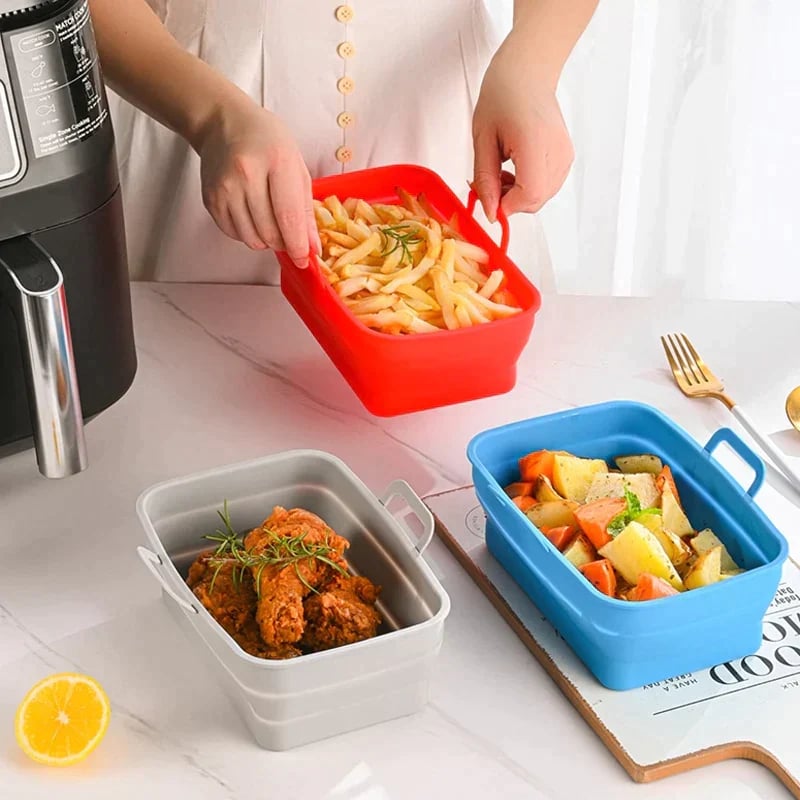 (2023-Christmas Hot Sale) Foldable Air Fryer Silicone Baking Tray