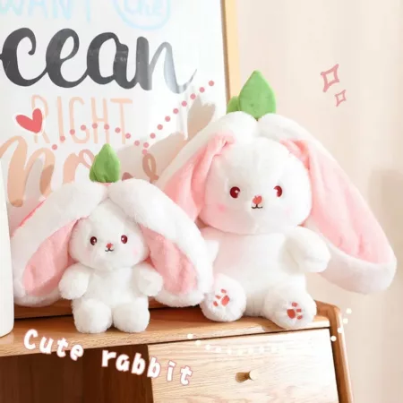 2023 HOT SALE - 49% OFF - Strawberry Bunny Transformed into Little Rabbit Fruit Doll Plush Toy