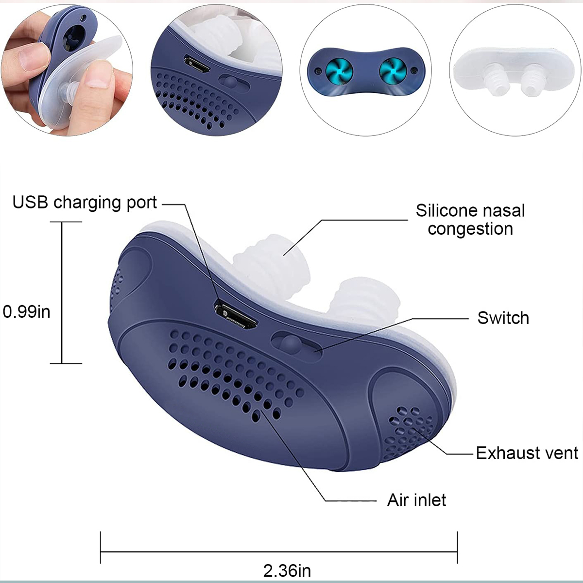 Kvrtoow 2023 The First Hoseless, Maskless, Micro-CPAP Anti Snoring