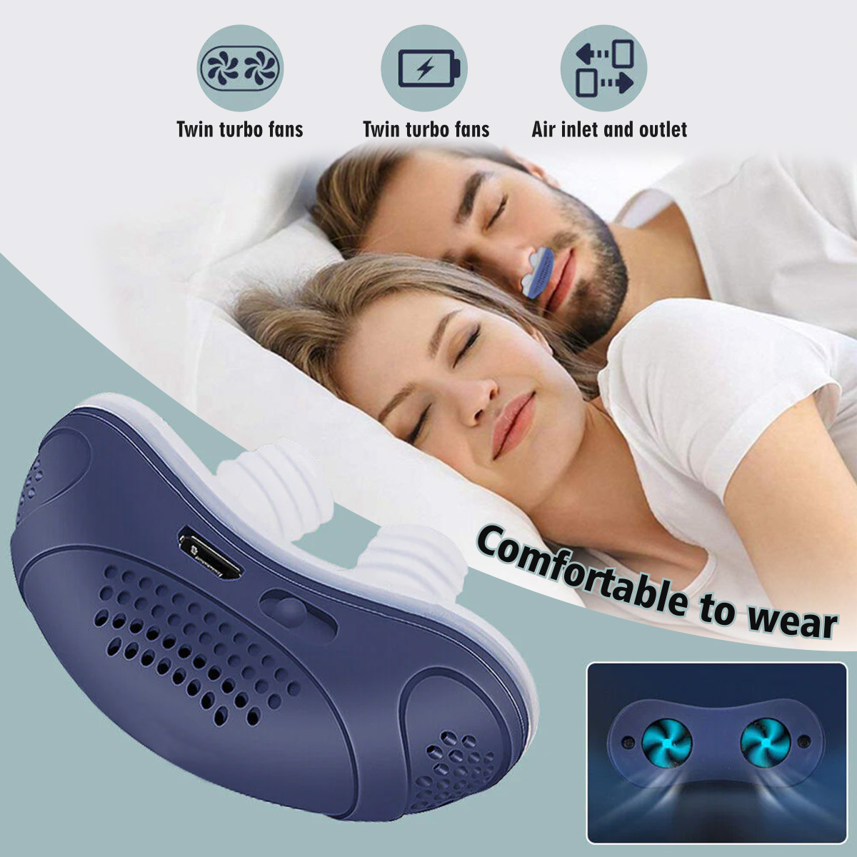 Kvrtoow 2023 The First Hoseless, Maskless, Micro-CPAP Anti Snoring