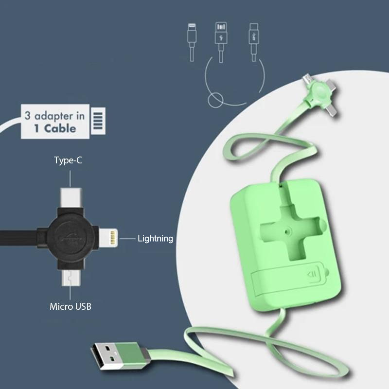 incpasingly 3-In-1 Data Cable Phone Stand