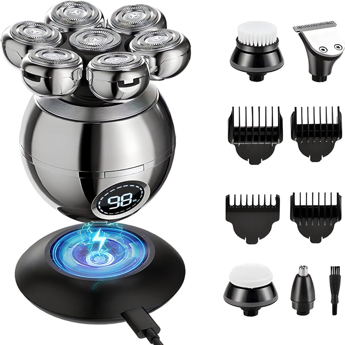 6-In-1 Men's Electric Head Shaver Razor