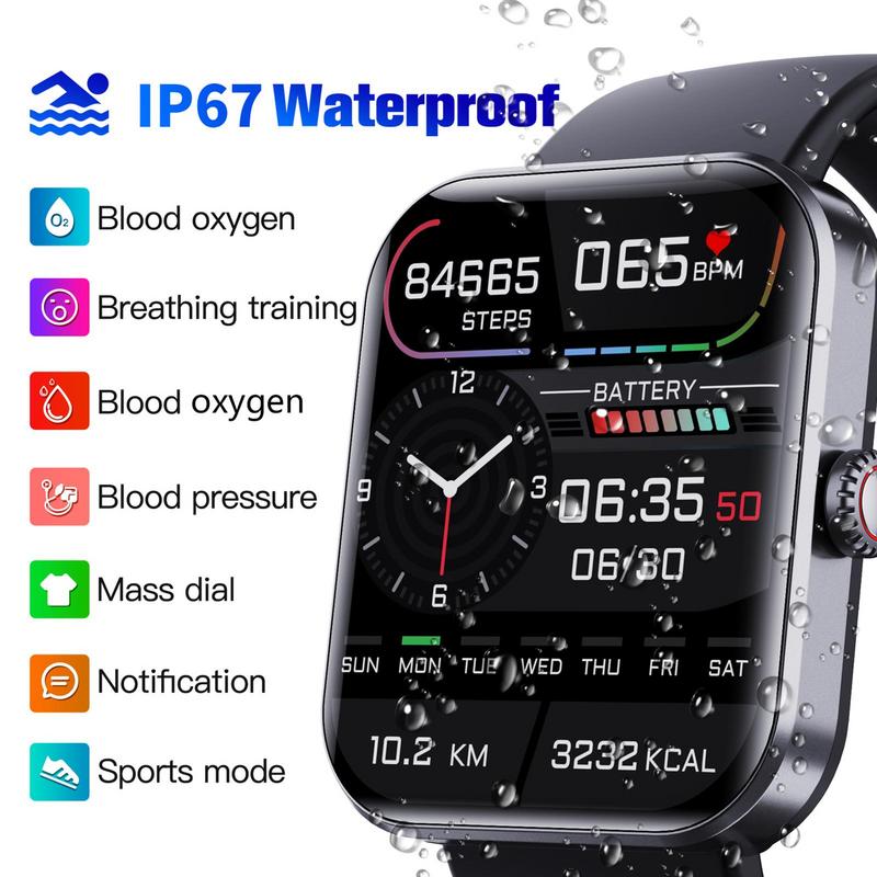 All Day Monitoring Of Heart Rate And Blood Pressure - Bluetooth Fashion Smartwatch