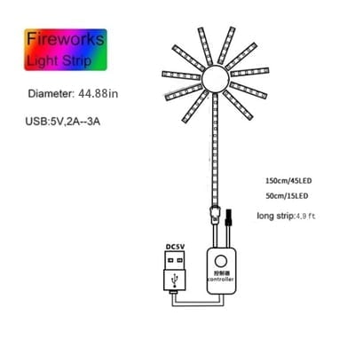 Blazcquaint - Christmas Firework Led Lights