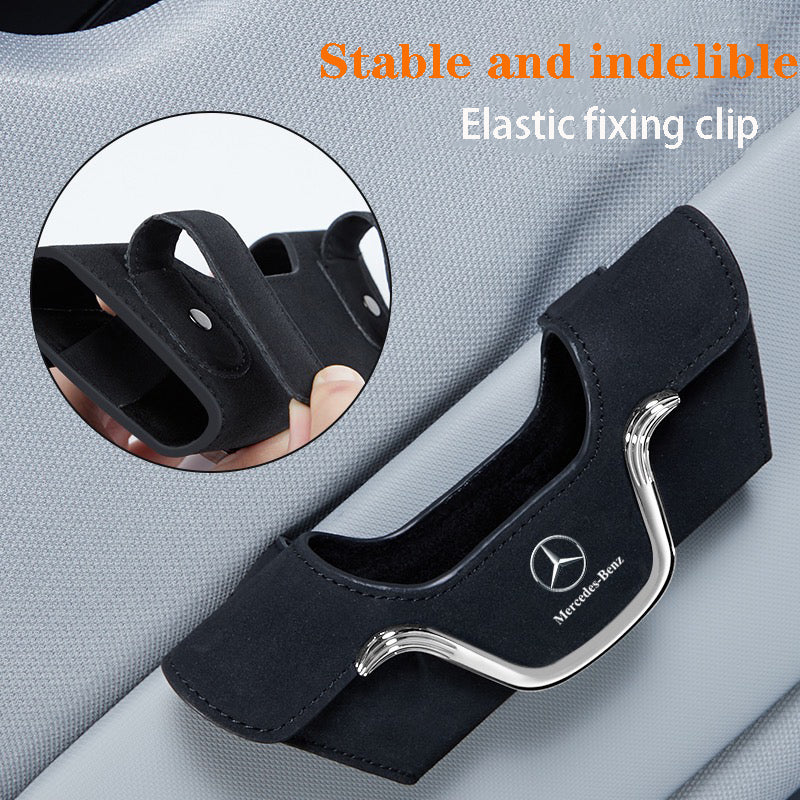 Car Multi-Functional High-Grade Leather Glasses Holder