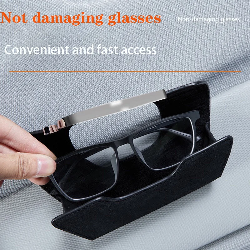 Car Multi-Functional High-Grade Leather Glasses Holder