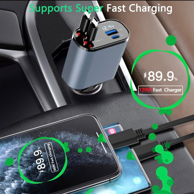 Car Retractable Phone Charger