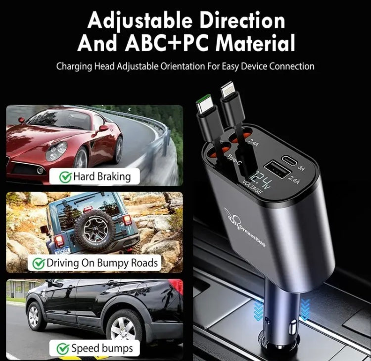 Car Retractable Phone Charger