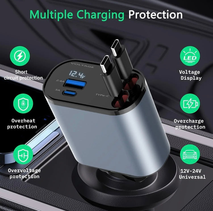 Car Retractable Phone Charger