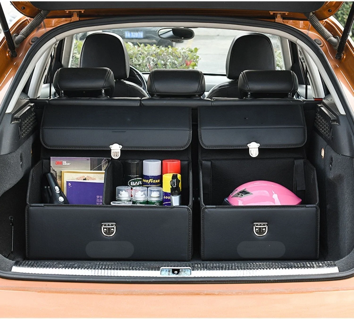 Car Trunk Leather Storage Box