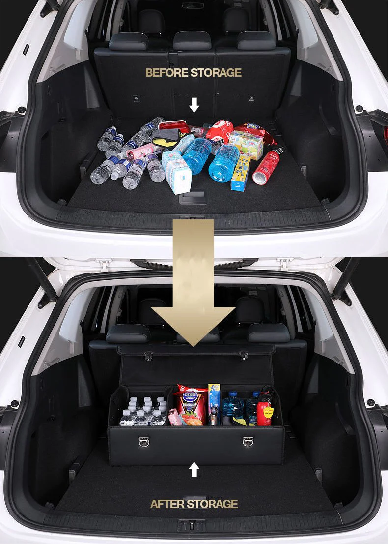 Car Trunk Leather Storage Box