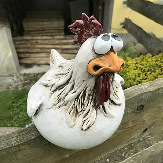 Cheerful Hen Pals Garden Sculptures