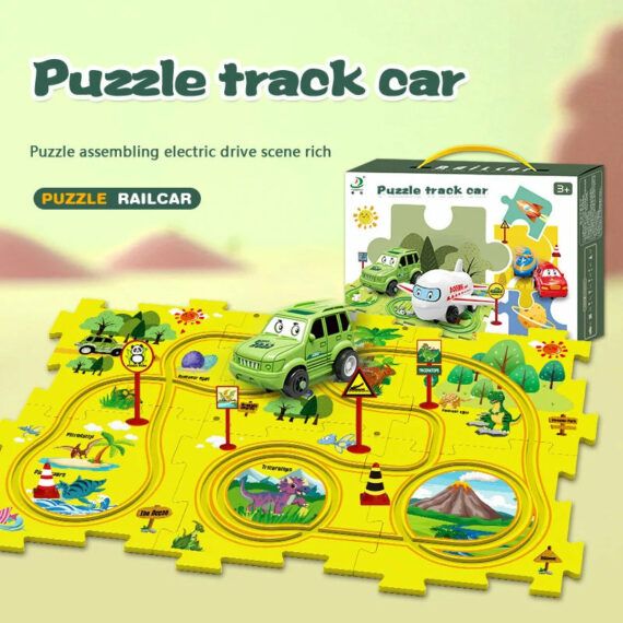 Children's Educational Puzzle Track Car Play Set