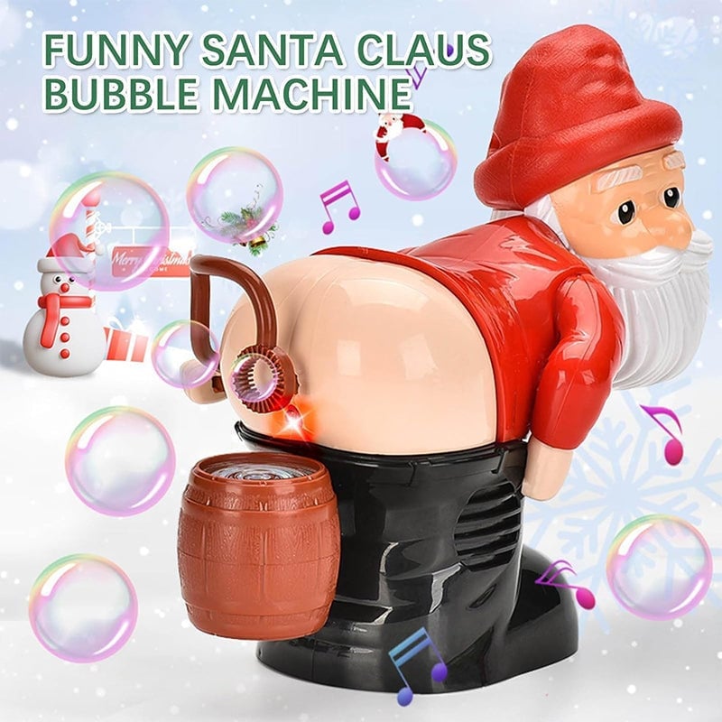 Christmas Gag Gift - Funny Santa Fart Bubble Blower