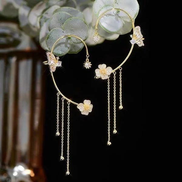 CHRISTMAS PRE-SALE - BUTTERFLY TASSEL STYLE ZIRCON EARRINGS | PERFECT GIFT