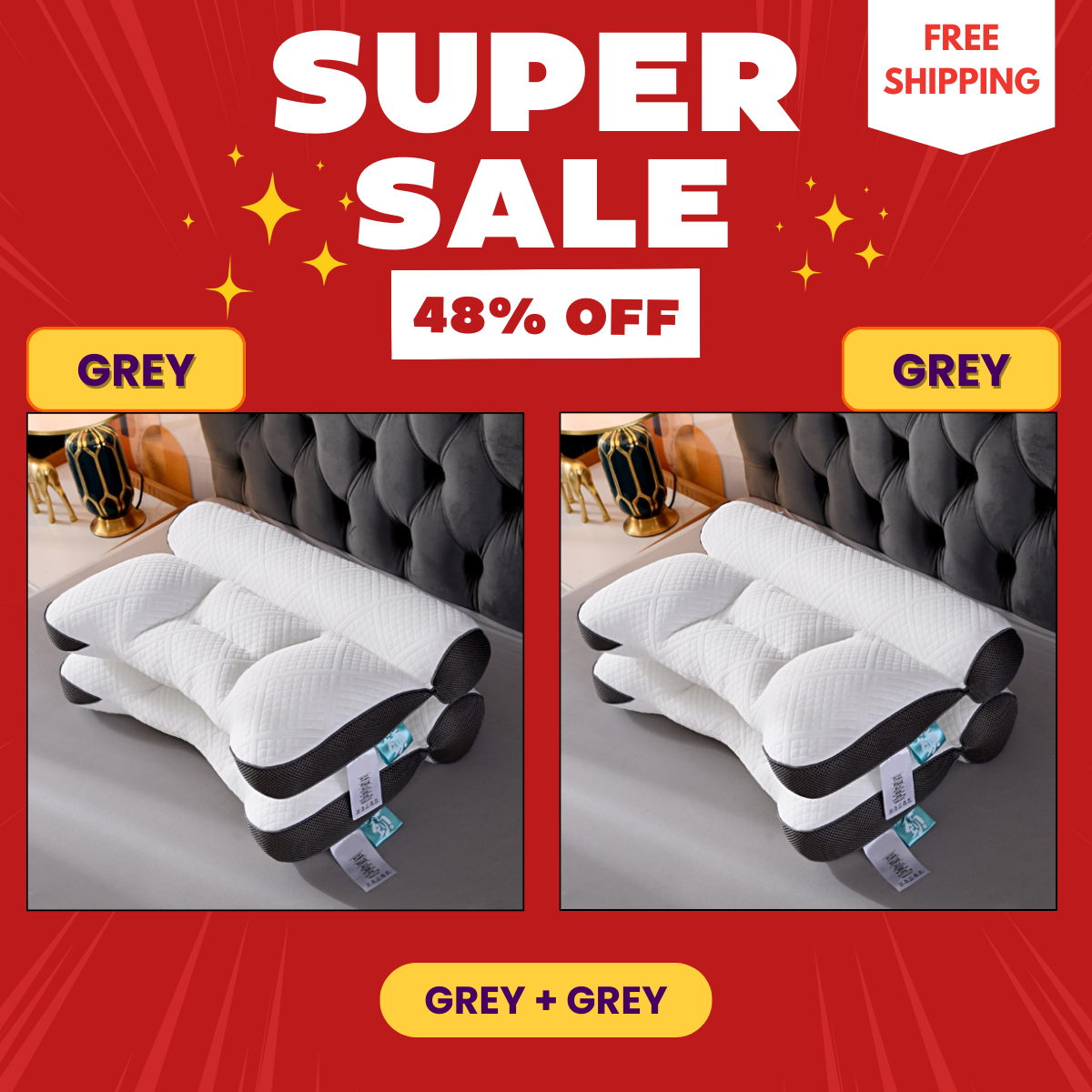 CHRISTMAS PROMOTION - GET 48% OFF - Sleep Enhancing Cervical Support Comfort Goose Down Pillow