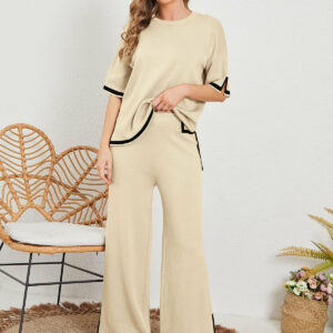 Classy Elegant Elastic Knit Lounge Set