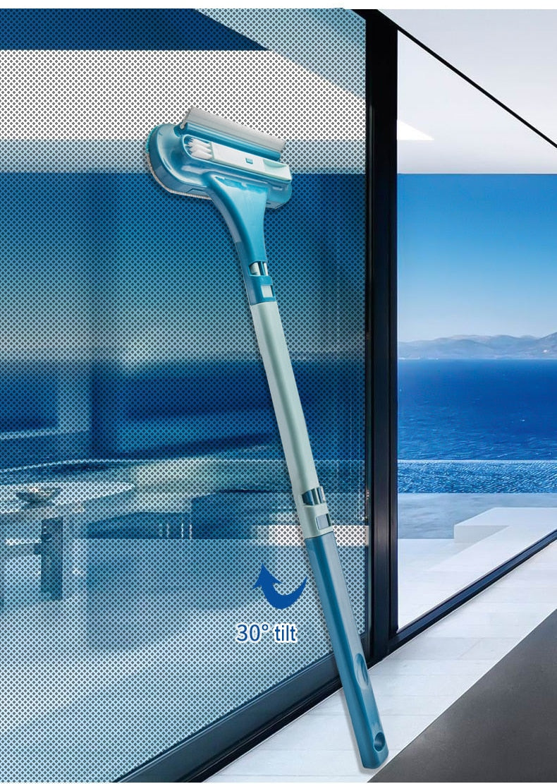 Cleangly Double-Sided Window Cleaner Squeegee (Comes with additional window cleaning tool!)