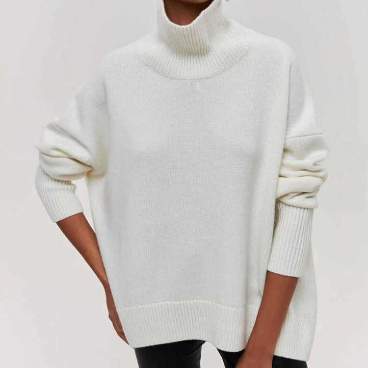 Comfy Turtleneck Knitted Pullover