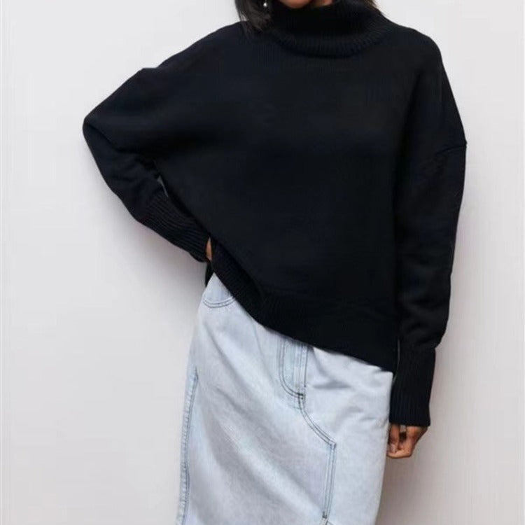 Comfy Turtleneck Knitted Pullover