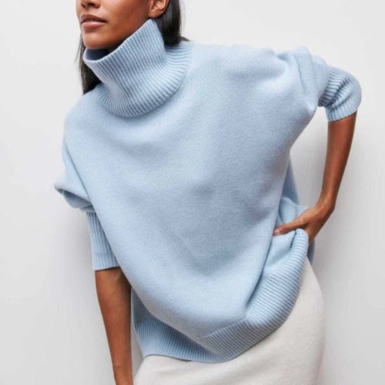 Comfy Turtleneck Knitted Pullover