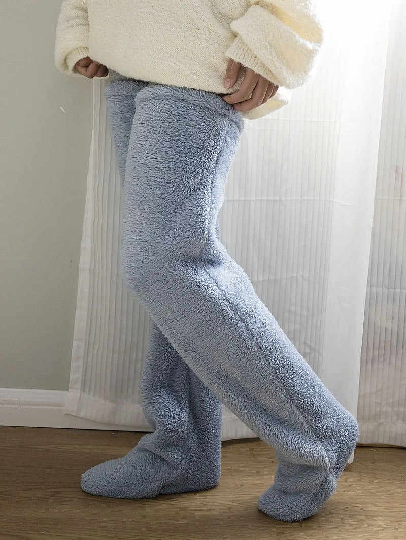 Cozy Chic Winter Elegance: Double-sided Fleece Thigh Highs