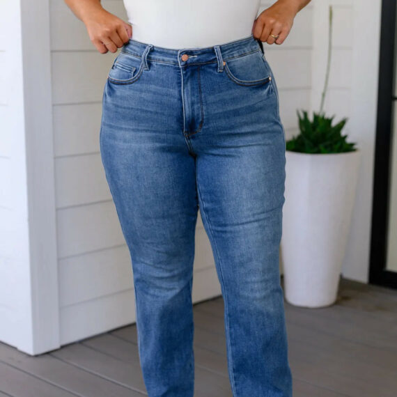 Crafsouvent High – Rise Tummy Control Bootcut Jeans