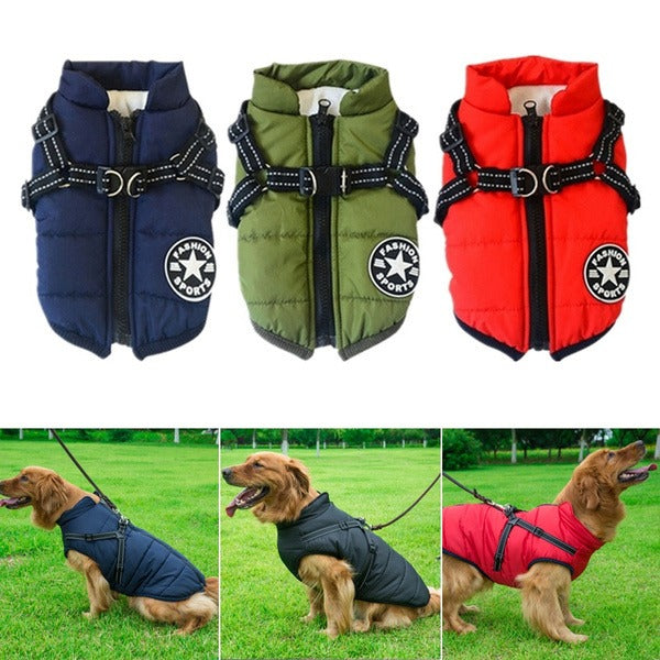 Dogegis Shop - Waterproof Winter Dog Jacket With Built-In Harness