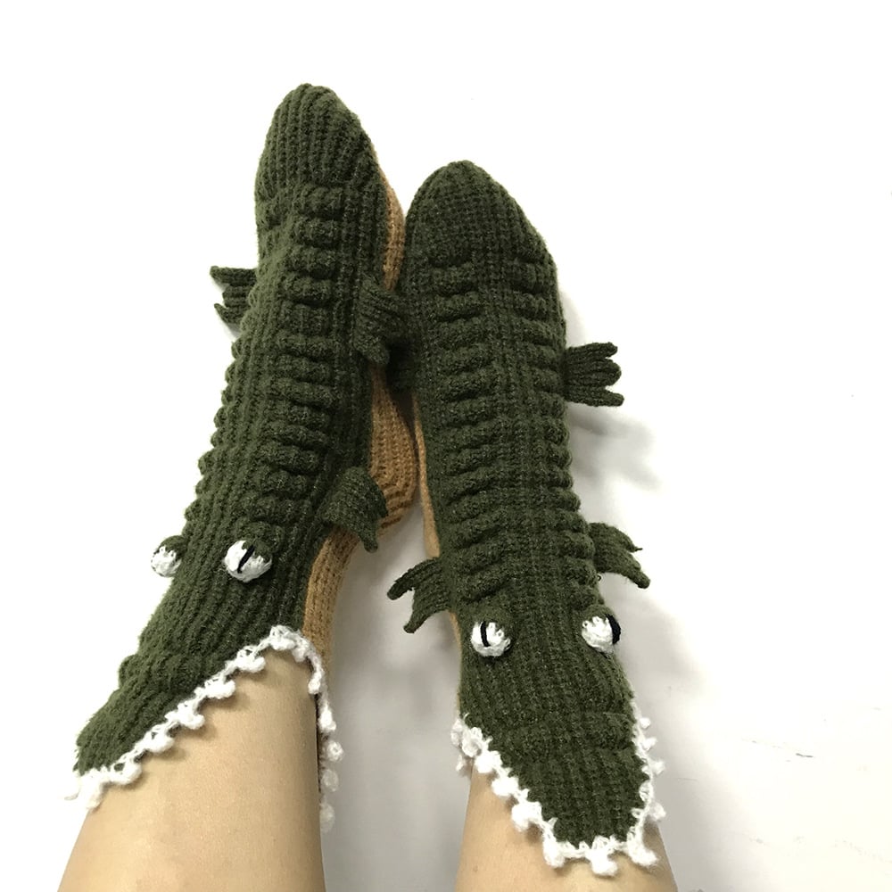 Early Christmas Sale 49% - 3D Knit Crocodile Socks