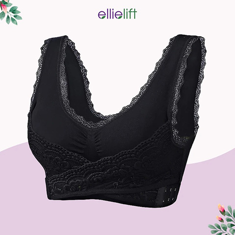 EllieLift - LAST DAY 70% OFF - Comfy Corset Bra Front Cross Side Buckle Lace Bras