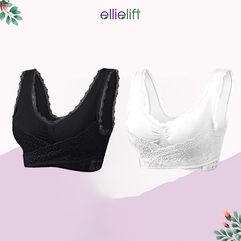 EllieLift - LAST DAY 70% OFF - Comfy Corset Bra Front Cross Side Buckle Lace Bras