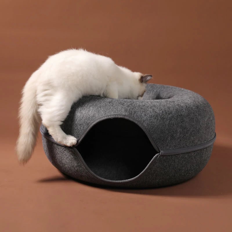 Felt Tunnel Cat Nest