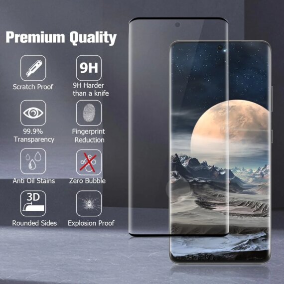 For Google Pixel6Pro/Pixel7Pro Curved Tempered Glass Screen Protector + Quick Installation Tool