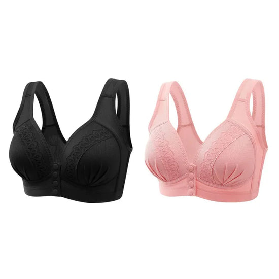 Front Button Breathable Skin-Friendly Cotton Bra